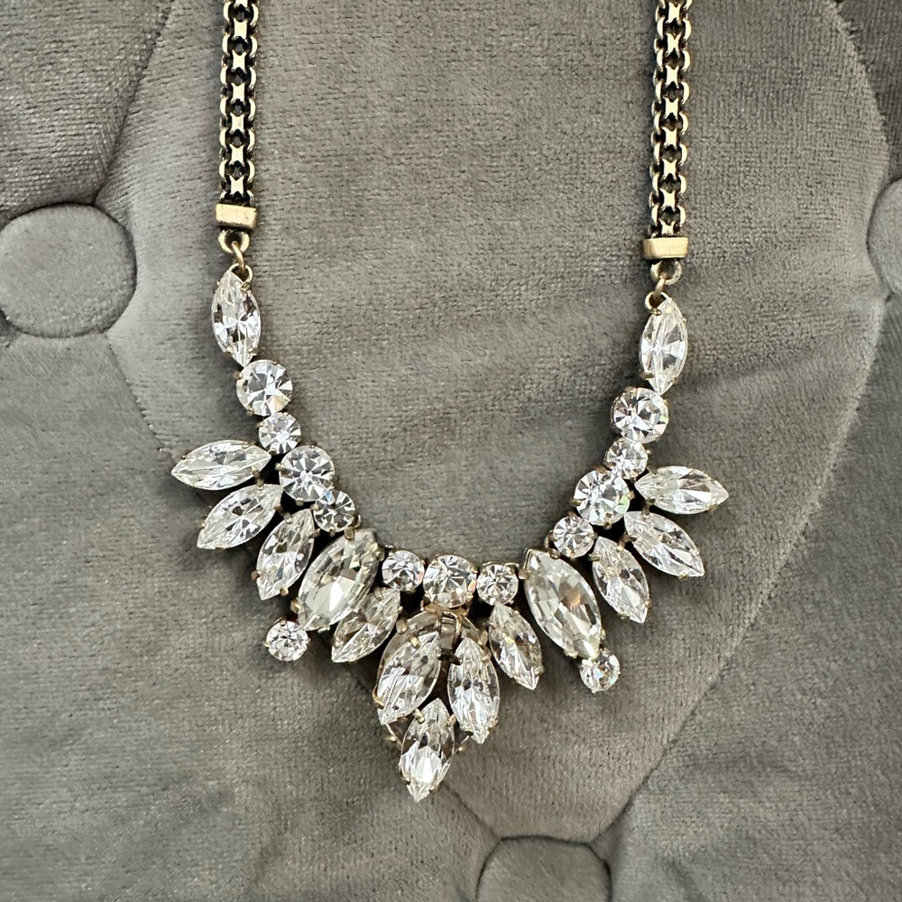 J.Crew Vintage Crystal Statement Necklace - Adjustable